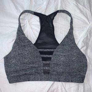 VS Pink Gray Sports Bra With Mesh